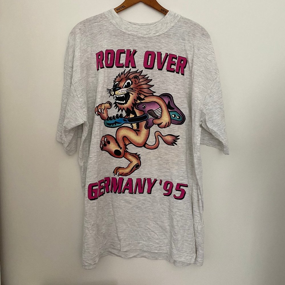 vintage 1995 rock over germany festival tshirt size XL